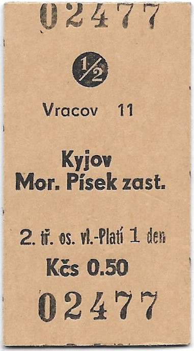 Vracov - Kyjov, Moravský Písek zastávka (½)